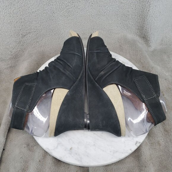 Earthies Shoes Womens Size 7.5 Black Leather Bonaire Too Booties - Picture 5 of 10